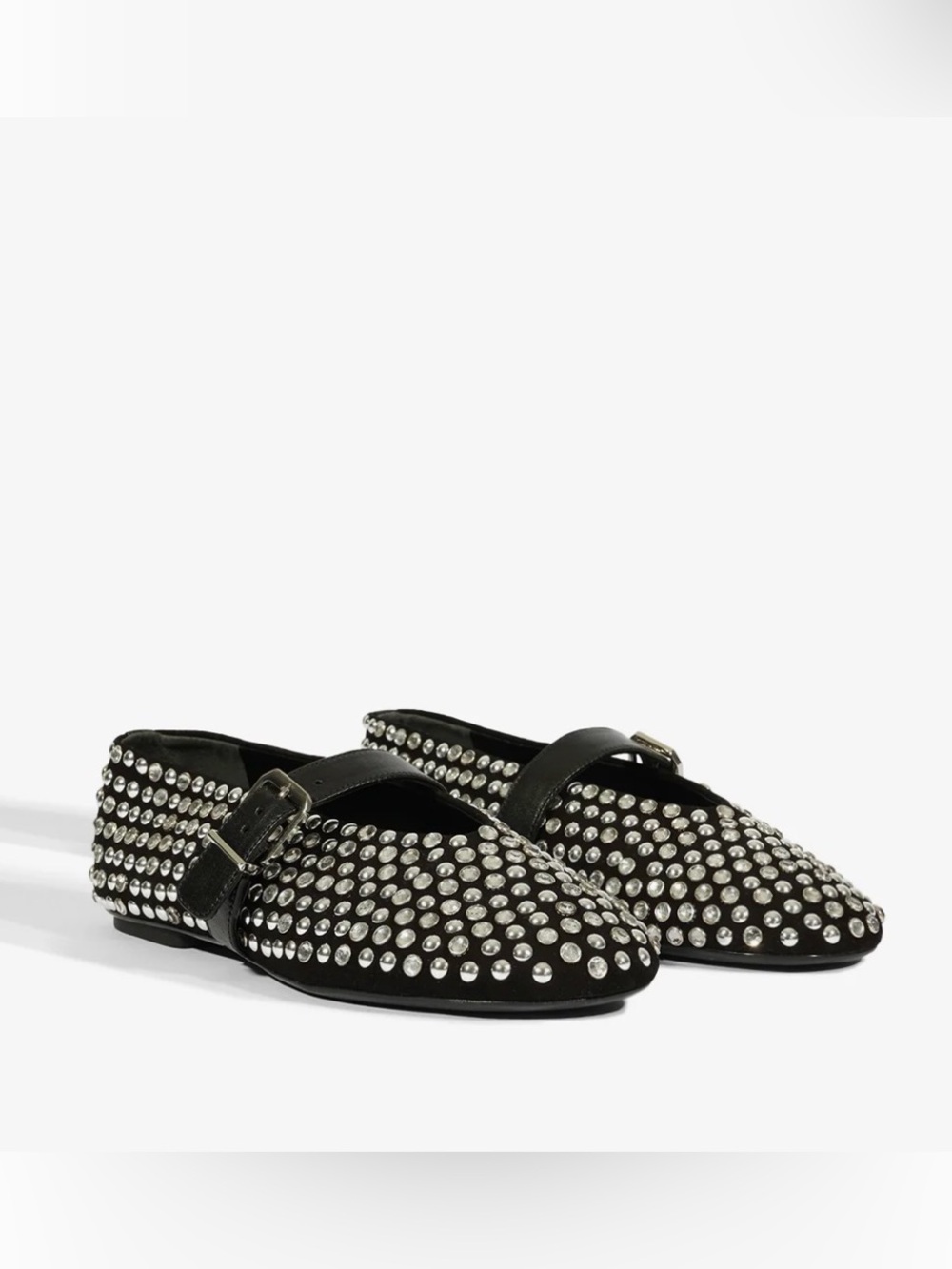 SHUTZ Black EIZA Flats with Buckle